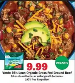 Schnucks Verde 93% Lean Organic Grass-Fed Ground Beef offer