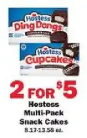 Schnucks Hostess multi-pack snack cakes offer
