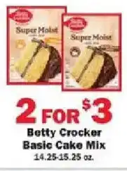 Schnucks Betty Crocker basic cake mix offer