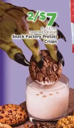 Homeland Market Snack Factory Pretzel Crisps offer