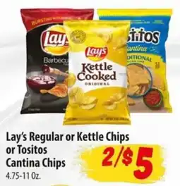 Food Giant Lay's Regular or Kettle Chips or Tositos Cantina Chips offer