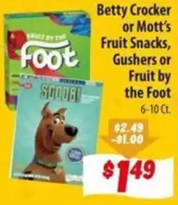 Food Giant Betty Crocker or Mott's Fruit Snacks or Gushers or Fruit by the Foot offer