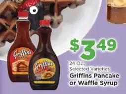 Homeland Market Griffins Pancake or Waffle Syrup offer