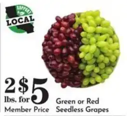 Pavilions Green or Red Seedless Grapes offer