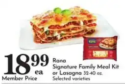 Pavilions Rana Signature Family Meal Kit offer