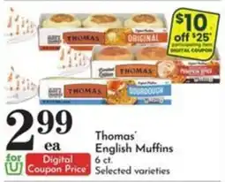 Pavilions Thomas' English Muffins offer