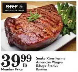 Pavilions Snake River Farms American Wagyu Ribeye Steaks Boneless offer