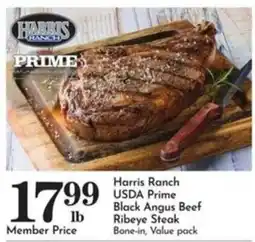 Pavilions Harris Ranch USDA Prime Black Angus Beef Ribeye Steak offer