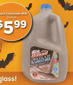 Homeland Market Hiland chocolate milk offer