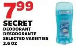 Sedano's Secret deodorant offer