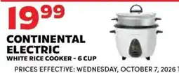 Sedano's Continental electric white rice cooker offer
