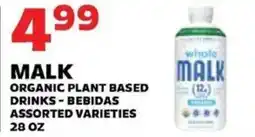 Sedano's Whole malk organic plant based drinks offer