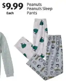 Aldi Peanuts Peanuts Sleep Pants offer