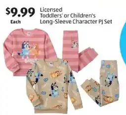 Aldi Licensed Toddlers' or Children's Long-Sleeve Character Pj Set offer
