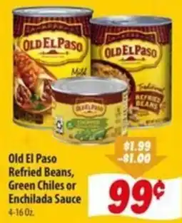 Food Giant Old El Paso Refried Beans, Green Chiles or Enchilada Sauce offer