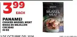 Sedano's Panamei cooked mussel meat offer
