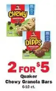 Schnucks Quaker Chewy Granola Bars offer