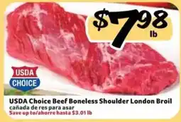 Fresco y Más Usda choice beef boneless shoulder london broil offer