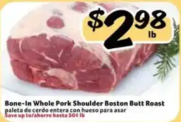 Fresco y Más Bone-In Whole Pork Shoulder Boston Butt Roast offer