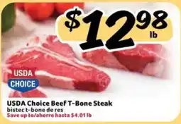 Fresco y Más Usda Choice Beef T-Bone Steak offer