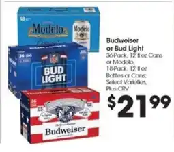 Food 4 Less Budweiser or Bud Light offer