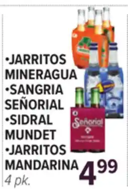 Cermak Fresh Market •JARRITOS MINERAGUA •SANGRIA SEÑORIAL •SIDRAL MUNDET •JARRITOS MANDARINA offer