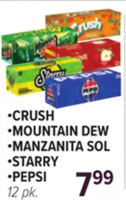Cermak Fresh Market •CRUSH •MOUNTAIN DEW •MANZANITA SOL •STARRY •PEPSI offer