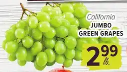 Cermak Fresh Market CALIFORNIA JUMBO GREEN GRAPES offer
