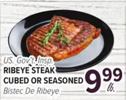 Cermak Fresh Market US. Gov't Insp. RIBEYE STEAK CUBED OR SEASONED offer