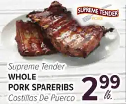 Cermak Fresh Market Supreme Tender WHOLE PORK SPARERIBS offer