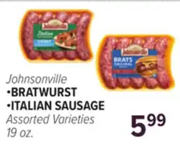 Cermak Fresh Market Johnsonville •BRATWURST •ITALIAN SAUSAGE offer