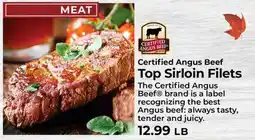 Sunset Foods Certified Angus Beef Top Sirloin Filets offer