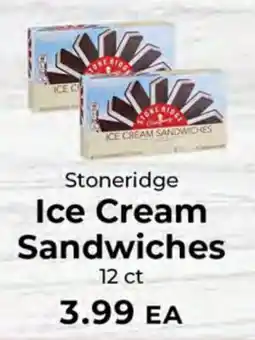 Sunset Foods Stoneridge Ice Cream Sandwiches offer