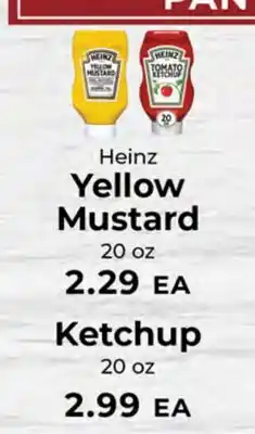 Sunset Foods Heinz Yellow Mustard 20 oz Ketchup 20 oz offer