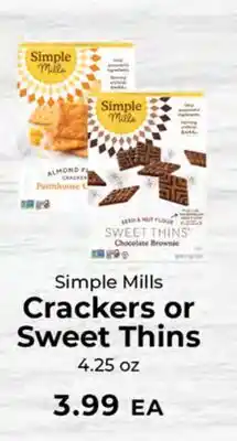Sunset Foods Simple Mills Crackers or Sweet Thins offer