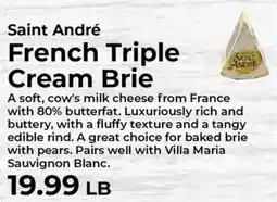 Sunset Foods French Triple Cream Brie offer