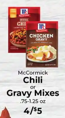 Sunset Foods McCormick Chili or Gravy Mixes offer