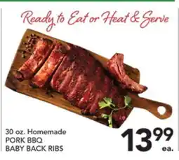 Pete's Fresh Market 30 oz. Homemade PORK BBQ BABY BACK RIBS offer