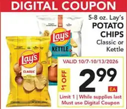 Pete's Fresh Market 5-8 oz. Lay's POTATO CHIPS Classic or Kettle offer
