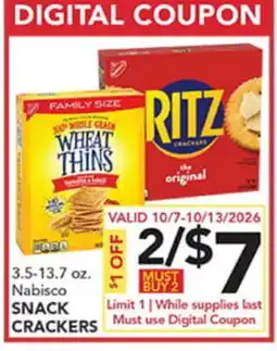 Pete's Fresh Market Nabisco SNACK CRACKERS offer