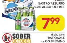 Pete's Fresh Market PERONI NASTRO AZZURRO 0.0% ALCOHOL FREE offer