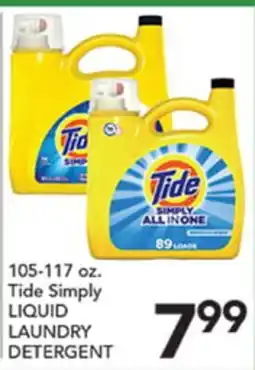 Pete's Fresh Market 105-117 oz. Tide Simply LIQUID LAUNDRY DETERGENT offer