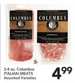 Pete's Fresh Market 3-4 oz. Columbus ITALIAN MEATS offer