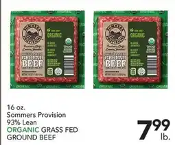 Pete's Fresh Market Sommers Provision 93% Lean ORGANIC GRASS FED GROUND BEEF offer