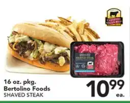 Pete's Fresh Market Bertolino Foods SHAVED STEAK offer