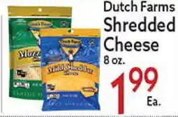 World Fresh Market Dutch Farms Shredded Cheese offer