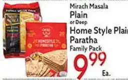 World Fresh Market Mirach Masala Plain or Deep Home Style Plain Paratha Family Pack offer