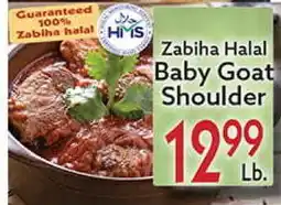 World Fresh Market Zabiha Halal Baby Goat Shoulder offer