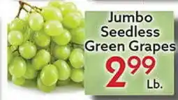 World Fresh Market Jumbo Seedless Green Grapes offer