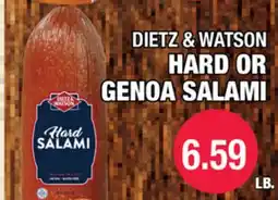 Carnicerias Jimenez DIETZ & WATSON HARD OR GENOA SALAMI offer
